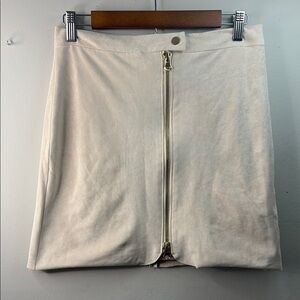 bishop + young Cream Mini Skirt with Zipper